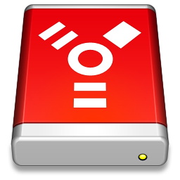Firewire Drive Red Icon 256x256 png